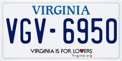 VA license plate VGV6950