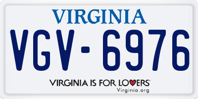 VA license plate VGV6976