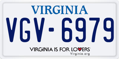 VA license plate VGV6979