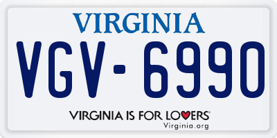 VA license plate VGV6990