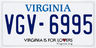 VA license plate VGV6995