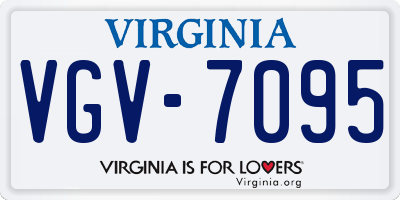 VA license plate VGV7095