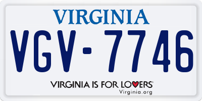 VA license plate VGV7746