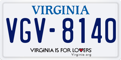 VA license plate VGV8140