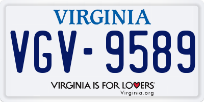 VA license plate VGV9589