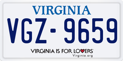 VA license plate VGZ9659