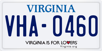 VA license plate VHA0460