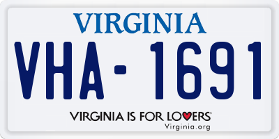 VA license plate VHA1691