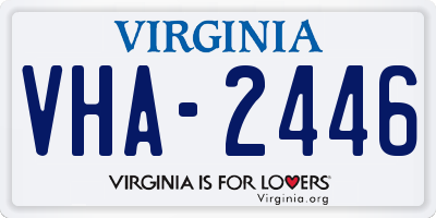 VA license plate VHA2446