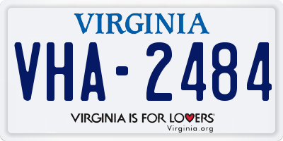 VA license plate VHA2484