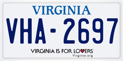 VA license plate VHA2697