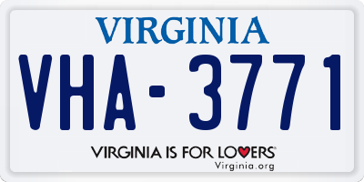 VA license plate VHA3771