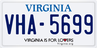 VA license plate VHA5699