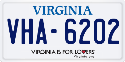 VA license plate VHA6202