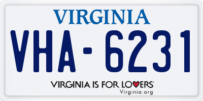 VA license plate VHA6231