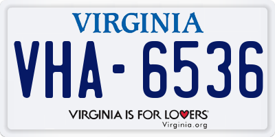 VA license plate VHA6536