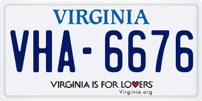 VA license plate VHA6676