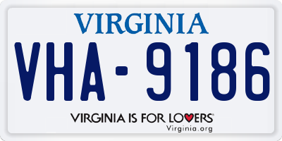 VA license plate VHA9186