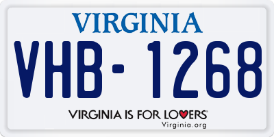 VA license plate VHB1268