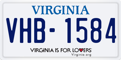 VA license plate VHB1584