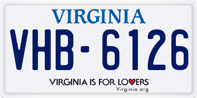 VA license plate VHB6126
