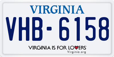 VA license plate VHB6158