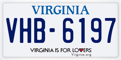 VA license plate VHB6197