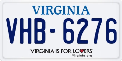 VA license plate VHB6276