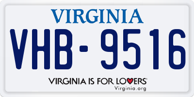 VA license plate VHB9516