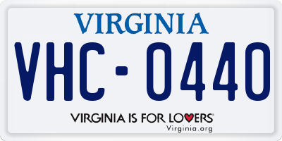 VA license plate VHC0440