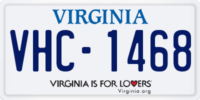 VA license plate VHC1468