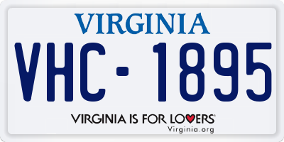 VA license plate VHC1895