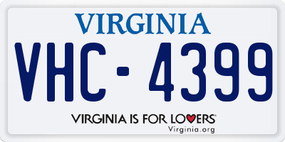 VA license plate VHC4399