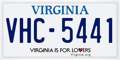 VA license plate VHC5441