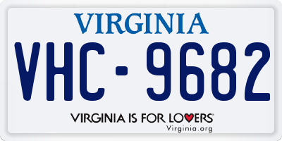 VA license plate VHC9682