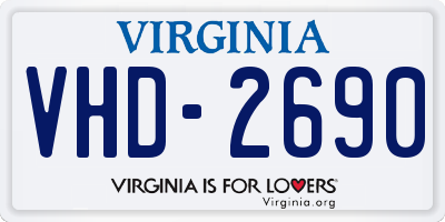 VA license plate VHD2690