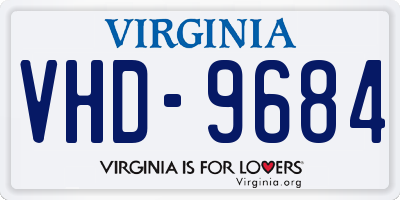 VA license plate VHD9684