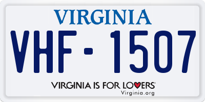 VA license plate VHF1507