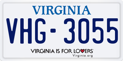 VA license plate VHG3055