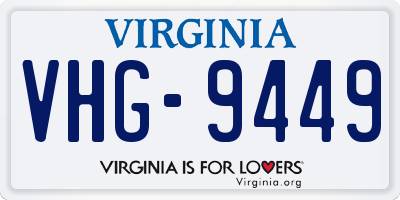 VA license plate VHG9449