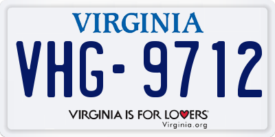 VA license plate VHG9712