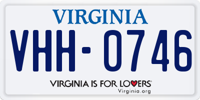 VA license plate VHH0746