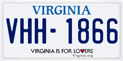 VA license plate VHH1866
