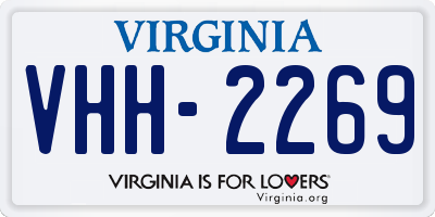 VA license plate VHH2269