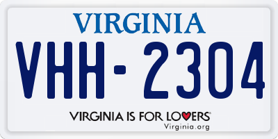 VA license plate VHH2304