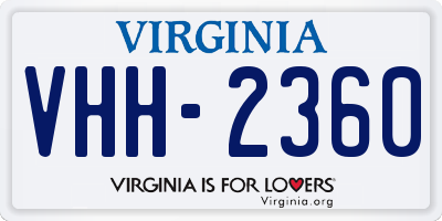 VA license plate VHH2360
