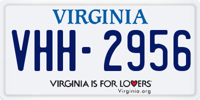 VA license plate VHH2956