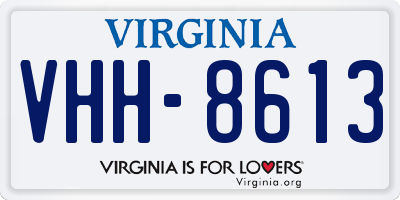 VA license plate VHH8613