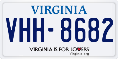 VA license plate VHH8682