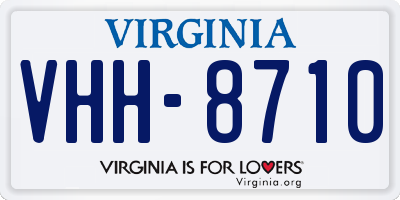 VA license plate VHH8710